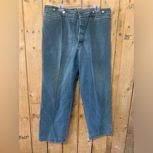 Mens Size 40 Vintage Wah Maker Jeans Frontier‎ Western Buckle Back Button Front